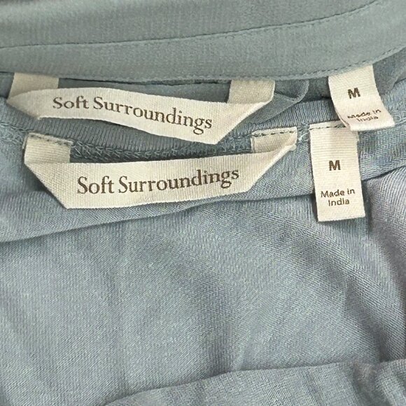 SOFT SURROUNDINGS 2-Piece Embroidered Gray Maxi‎ Dress - Size Medium - Picture 8 of 9